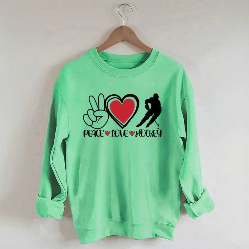 Peace Love Hockey Sweatshirt