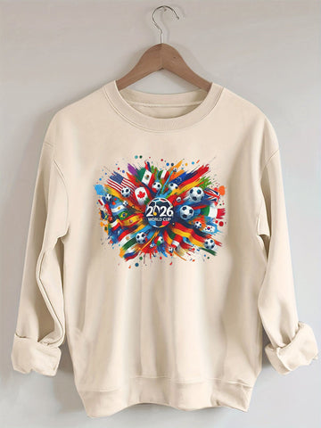 World Soccer 2026 Game Flag Sweatshirt
