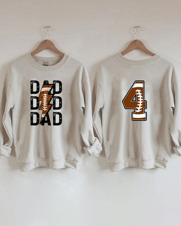 Football Dad Personalized Number Sweatshirt