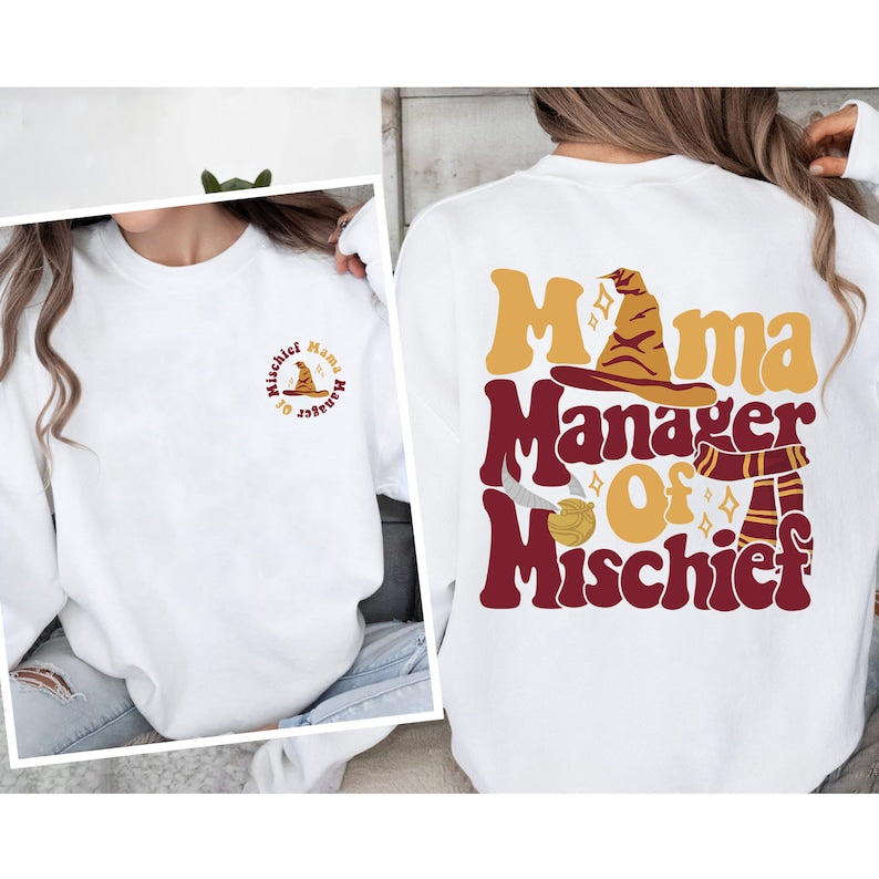 Mama Manager Of Mischief Sweatshirt