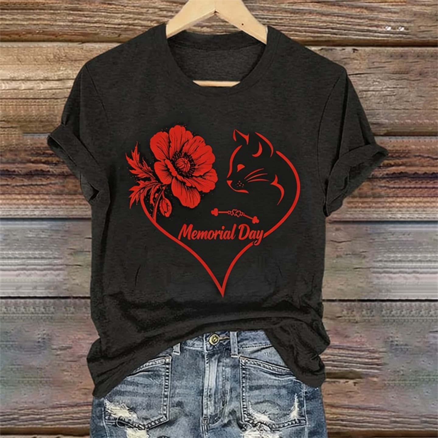Honor & Remember – Women’s Poppy Tribute Tee