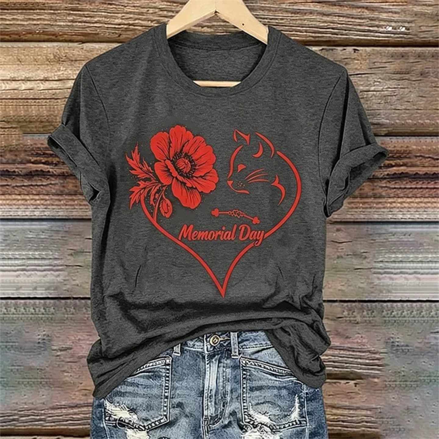 Honor & Remember – Women’s Poppy Tribute Tee