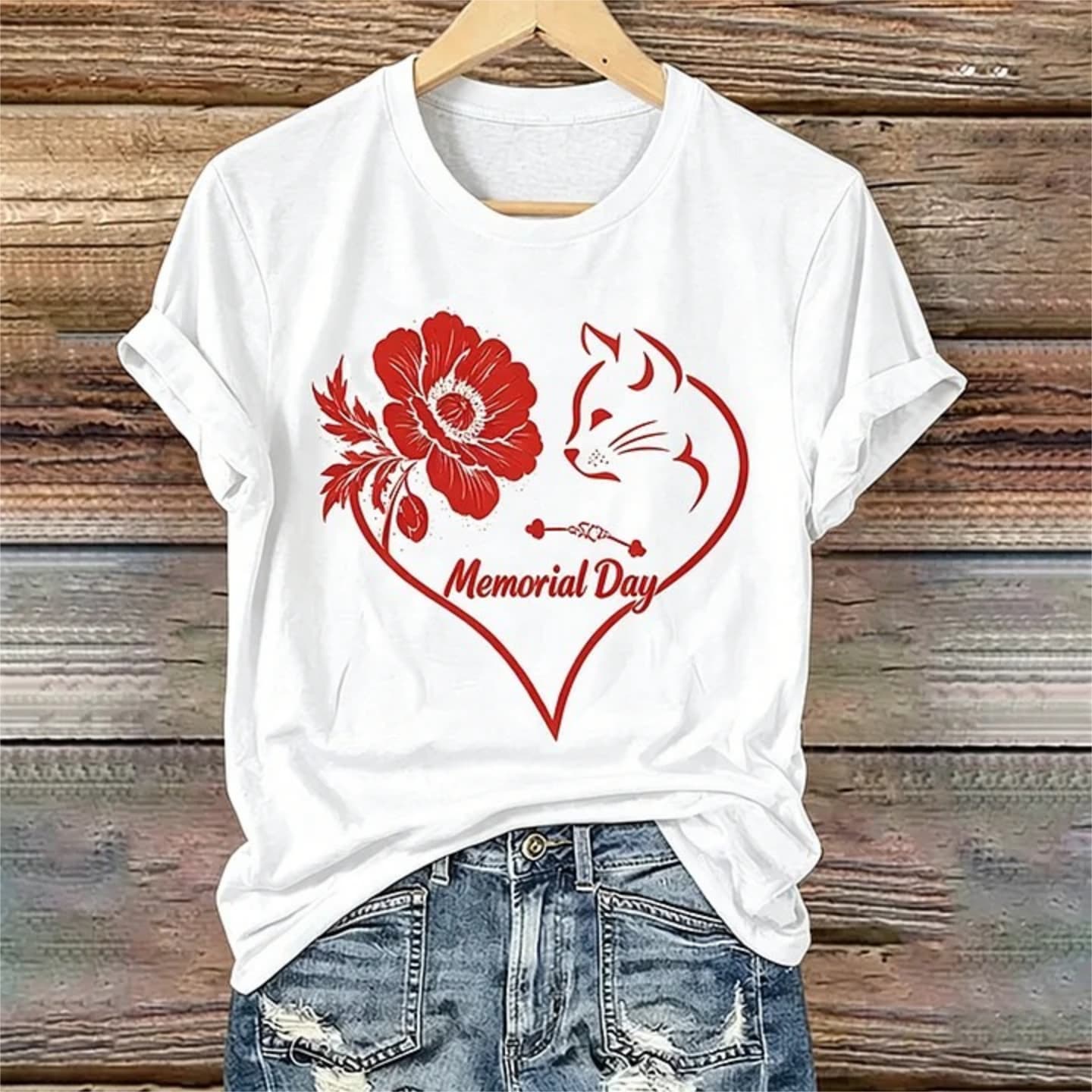 Honor & Remember – Women’s Poppy Tribute Tee