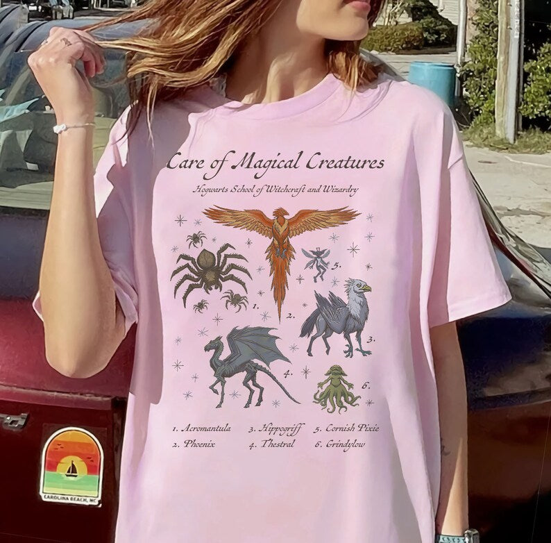 HP Care Of Magical Creatures Hogwarts School T-Shirt