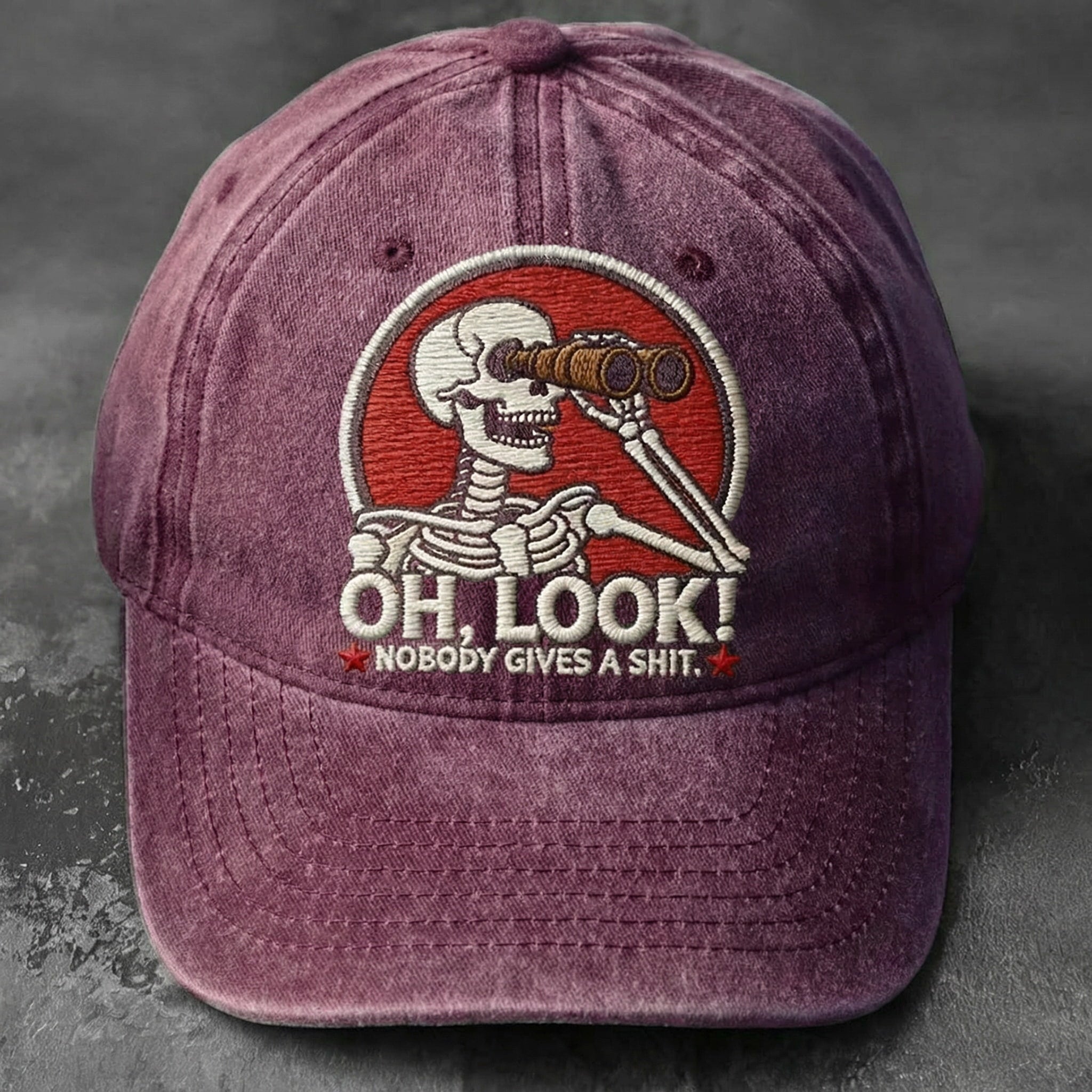 Oh Look Nobody Gives A Sh*t Embroidered Cap