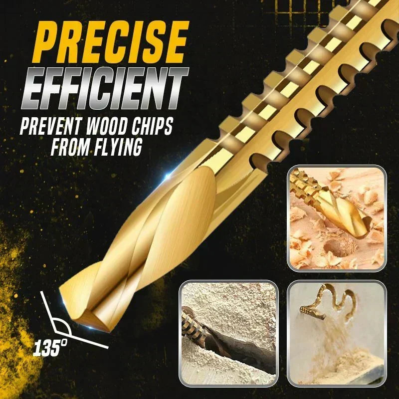 🛠️ LIMITED-TIME 49% OFF! ✨ Twist Drill Bit Set – Titanium-Coated. Serrated. Multi-Material 🔩